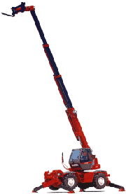 телескопический погрузчик MANITOU серии MRT с поворотной консолью - автокран - 5 тонн